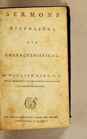 Front cover of Sermons historical and characteristical by Linn, William