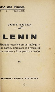 Cover of Lenín by José Bolea