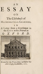 Front cover of An essay on the usefulness of mathematical learning by John Arbuthnot
