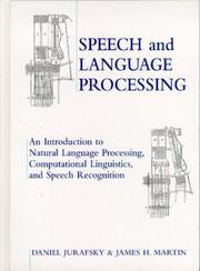 Cover of Speech and language processing by Dan Jurafsky