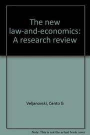 Front cover of The new law-and-economics by Čento G. Veljanovski