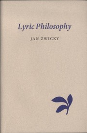 Cover of Lyric Philosophy by Jan Zwicky