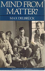 Cover of Mind from matter? by Max Delbrück