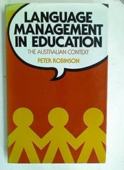 Front cover of Language management in education by W. P. Robinson