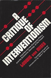 Cover of Kritik des Interventionismus by Ludwig von Mises