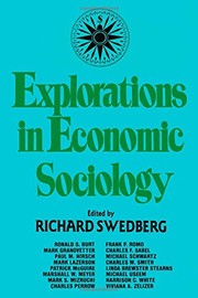 Cover of Explorations in economic sociology by Richard Swedberg
