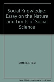 Cover of Social Knowledge by Paul Mattick