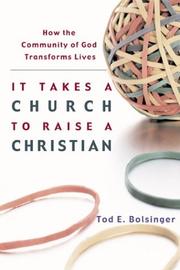 Front cover of It Takes a Church to Raise a Christian by Tod E. Bolsinger