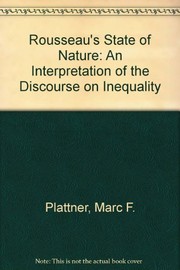 Front cover of Rousseau's state of nature by Marc F. Plattner