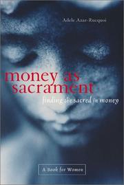 Front cover of Money As Sacrament by Adele Azar-Rucquoi