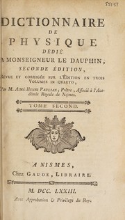 Cover of Dictionnaire de physique by Aimé-Henri Paulian