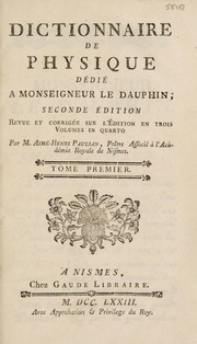 Cover of Dictionnaire de physique by Aimé-Henri Paulian