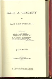 Front cover of Half a century by Jane Grey (Cannon) Swisshelm