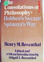 Front cover of The consolations of philosophy by Henry M. Rosenthal