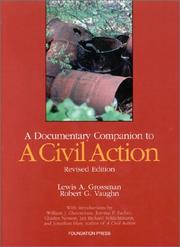 Front cover of A documentary companion to A civil action by Lewis A. Grossman