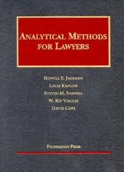 Cover of Analytical Methods for Lawyers 2003 by Louis Kaplow