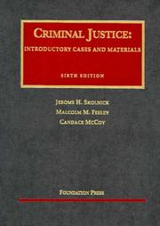 Cover of Criminal justice by Jerome H. Skolnick