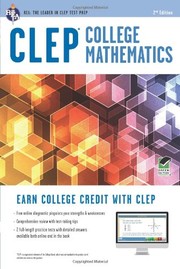 Front cover of CLEP® College Mathematics Book + Online (CLEP Test Preparation) by Mel Friedman M.S.