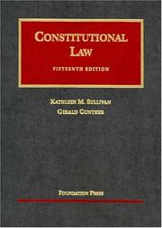 Cover of Constitutional law by Kathleen M. Sullivan