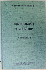 Front cover of Big biology by W. Frank Blair