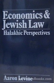 Front cover of Economics and Jewish law by Levine, Aaron.