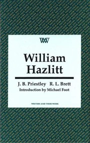 Cover of William Hazlitt by J. B. Priestley
