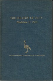 Front cover of The politics of piety by Madeline C. Zilfi