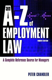 Front cover of A-Z of employment law by Peter Chandler