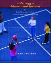 Front cover of The ecology of educational systems by Bruce D. Baker
