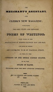 Front cover of The merchant's assistant, and clerk's new magazine by N. G. Jewett
