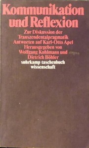 Cover of Kommunikation und Reflexion by Wolfgang Kuhlmann