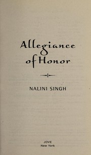 Front cover of Allegiance of honor by Nalini Singh
