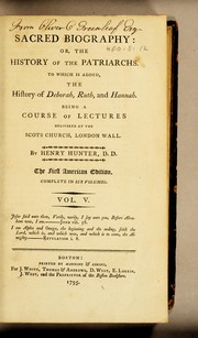 Cover of Sacred biography by Henry Hunter