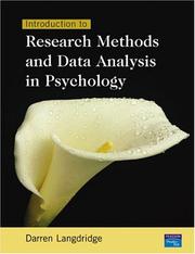 Front cover of Introduction To Research Methods & Data Analysis In Psychology by Darren Langdridge