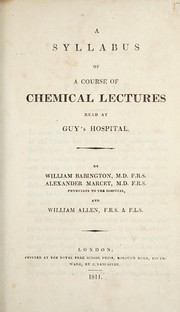 Front cover of A syllabus of a course of chemical lectures read at Guy's Hospital by William Babington
