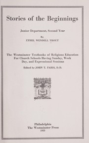 Cover of Stories of the beginnings by Ethel Wendell Trout