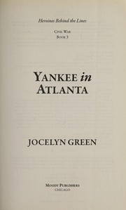 Front cover of Yankee in Atlanta by Jocelyn Green