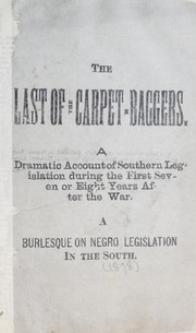 Front cover of The last of the carpet-baggers by Unknown