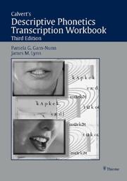 Front cover of Calvert's descriptive phonetics transcription workbook by Pamela G. Garn-Nunn