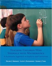 Cover of Teaching children who struggle with mathematics by Helene J. Sherman