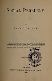 Cover of Social problems by Henry George