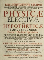 Cover of Physica electiva sive hypothetica by Johann Christophorus Sturm
