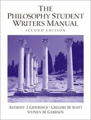 Front cover of The philosophy student writer's manual by Anthony Graybosch