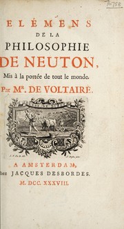 Front cover of Élémens de la philosophie de Neuton [sic], mis à la portée de tout le monde by Voltaire