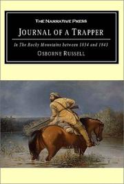 Front cover of Journal of a trapper by Osborne Russell