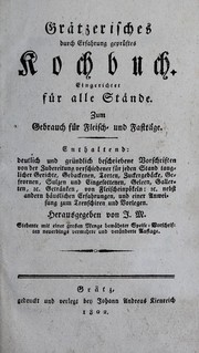 Front cover of Grätzerisches durch Erfahrung geprüftes Kochbuch by Melin, Jacob,‏ ‎