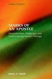 Front cover of Marks of an apostle by James A. Smith