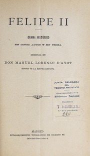 Cover of Felipe II by Manuel Lorenzo d'Ayot