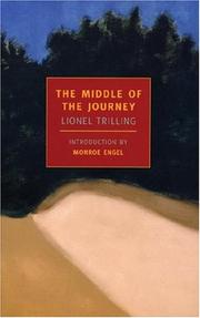 Front cover of The middle of the journey by Lionel Trilling
