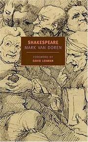 Cover of Shakespeare by Mark Van Doren